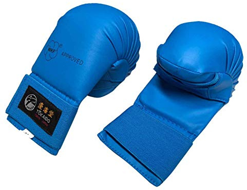 Tokaido Faustschutz WKF rot blau Karate-Faustschützer für Training und Wettkampf (blau, S)