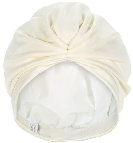 Fashy Damen Stoffbadehaube Mit Klettverschluss Badehaube, Champagner, Einheitsgröße EU