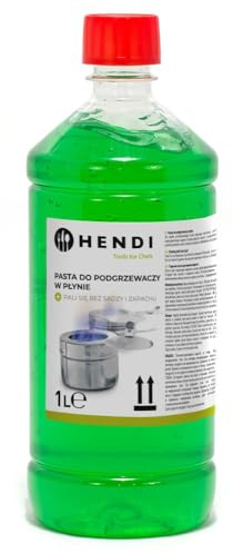 HENDI Brennpaste, Flasche, ruß- und geruchlos, Brenngel, Fire Paste, für Wärmebehälter, zum Warmhalten von Speisen, für Chafing Dish, 1L