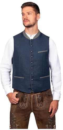 Edelnice Trachtenmode elegante Trachten Weste Christian aus Wolle in grau