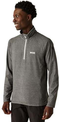 Regatta Montes Herren Mikrofleece-Pullover mit halblangem Reißverschluss S Grau (Light Steel)