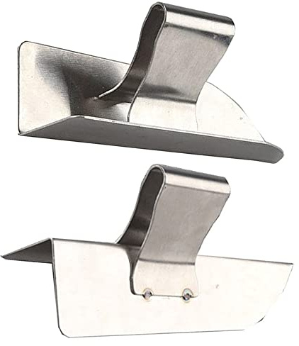 WANLIAN 2 Stück Set Eckenkelle Rostfreie, Inneneckenkelle und Außeneckenkelle 145x40 mm Eckspachtel, Eckkelle für Gipsarbeiten, Silber