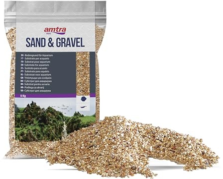 Croci Amtra Amber Sand - Sand für Aquarien, Süß und Meerwasser-Aquarienboden, natürlich, ungiftig, 1-2 mm/5 kg