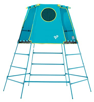 TP Toys Explorer Metall-Klettergerüst mit Plattform und Höhle, TP852, 18 Monate, niedrige 12 Jahre, volle Höhe, Blau, Outdoor-und Gartenspielzeug für Kinder, Climbing Frame