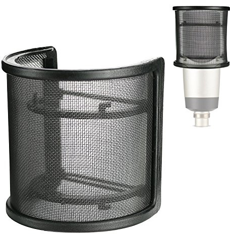 NT USB Popschutz Pop-Filter - Windschutz kompatibel mit HyperX QuadCast, AT2020, AT2035, Razer Siren, Rode nt1 a, Rode nt-usb, MXL 770 für kristallklaren Sound Schallschutz - von YOUSHARES