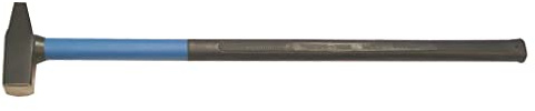 SW-Stahl 50610L Vorschlaghammer 5kg mit Fiberglasstiel - Hammer 5000g | Schwerer Werkzeughammer mit 90 cm Stiel und Gummigriff, ideal für Abbruch, Steinbearbeitung und Gartenarbeiten