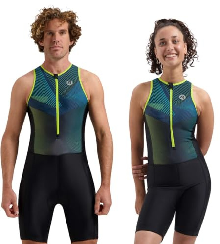 Rogelli Florida Triathlonanzug Unisex Damen und Herren ärmellos - Trisuit mit Rückentaschen