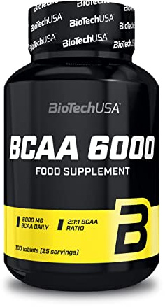 BioTechUSA BCAA 6000 | verzweigtkettige Aminosäuren | Mit Leucin, Isoleucin & Valin | Verhältnis 2:1:1 | praktische Einnahme | 100 Tabletten