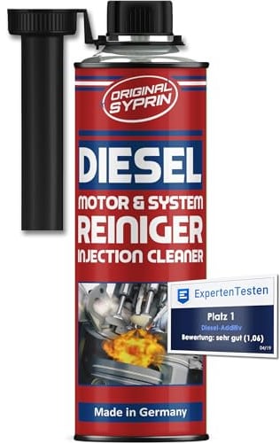 SYPRIN Original Diesel System Reiniger - Systemreiniger für Dieselmotoren I Reinigt Einspritzdüsen, Injektoren & Kraftstoffsystem - 500ml