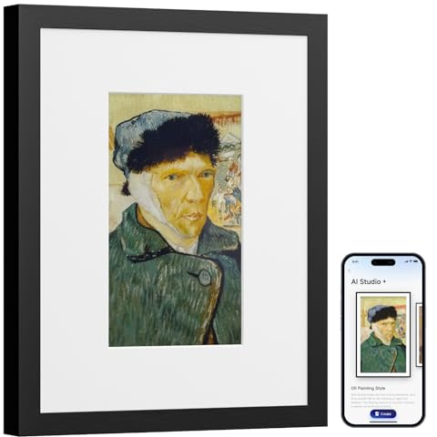 SwitchBot KI Art Frame 7.3'', Kabellos Digitaler Bilderrahmen, Elektronisch-Ink-Bilderrahmen, Extrem Lange Akkulaufzeit, Tisch und Wandmontage, Alexa Kompatibel, KI-Generierte Kunst