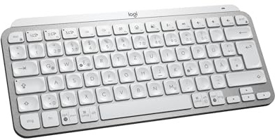 Logitech MX Keys Mini Tastatur kabellos Bluetooth QWERTZ Deutsch beleuchtet Grau