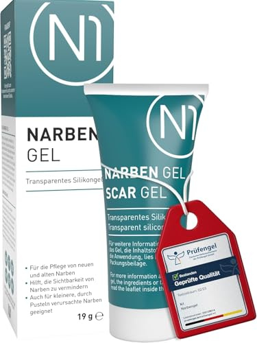N1 Narbensalbe 19 g - Apothekenprodukt für neue und alte Narben - Narbengel reduziert sichtbare Narben - Narbencreme nach Operationen, Verbrennungen oder Akne für Gesicht & Körper