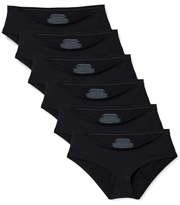 Amazon Essentials Damen Höschen für Schwangere in den Ausführungen Under-Bump und Over-Bump, aus Baumwolle und Mikrofaser, 6er Pack