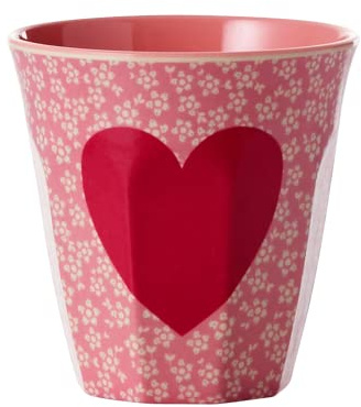 Medium Melamin Becher - Heart Print