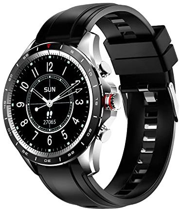 Atlanta 9718- Smartwatch, für Herren, Fitnesstracker, mit Wettervorhersage, Schrittzähler, zum Blutdruck messen, wasserdicht, Farbe:Schwarz