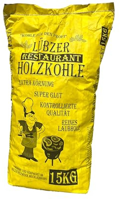 Favorit Grill-Holzkohle 15 kg (aus reinem Laubholz, extra große Körnung, langanhaltende Glut, Grillkohle in Restaurant-Qualität) 1500