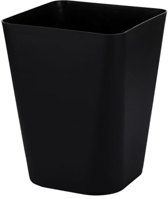 Sinoba Papierkorb 6102 Mülleimer Abfalleimer Papiereimer Kunststoff ideal für Kinderzimmer Büro Küche Höhe 29 cm 12L (Schwarz)
