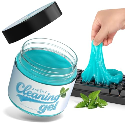 ASFSKY Tastatur Reinigungsgel Auto Reinigungsgel für den Innenraum | Auto Schleim Reiniger Auto Zubehör Innenraum Cleaning Gel Universeller für Laptop, Drucker, Kameras (Himmelblau)