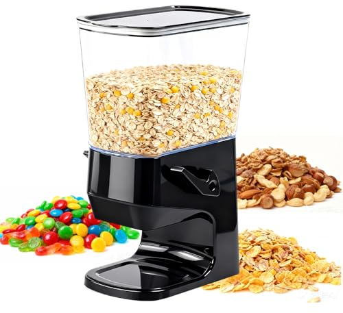 Ulluthu Müslispender, 3,2L Cereal Dispenser Cornflakes Spender, Trockene Lebensmittelspender Müslibehälter Futterspender Luftdichter Spender für Cerealien, Cornflakes, Süßigkeiten, Nüsse, Bohnen