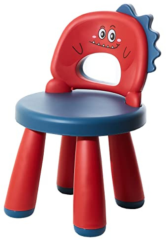Kinder Schreibtischstuhl Aus Kunststoff - Kinderhocker - Kinderstuhl Plastik - Geeignet Für 2 Bis 6 Jahren - Leicht Zu Reinigen - Ergonomische Sitzfläche - Dinosaurier-design - Kinder Gartenstuhl