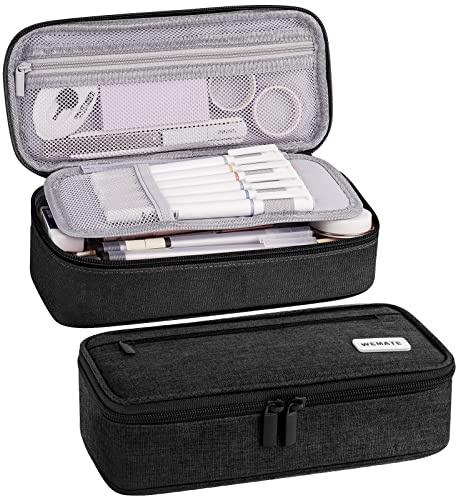 WEMATE Federmäppchen Federtaschen Mäppchen Etui Stifte 5 Fach, Große Kapazität Pencil Case Großes Federmäppchen Tasche Halter Schreibwaren Zippered Desk Organizer