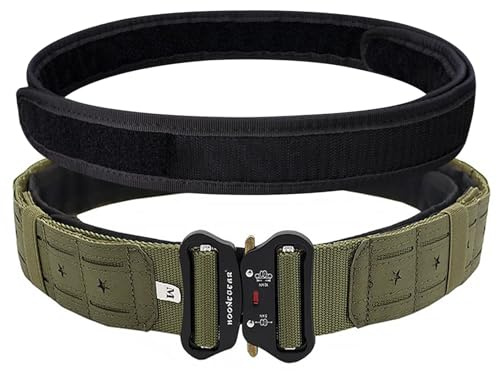 aiGear Taktischer Gürtel Militär 5cm Arbeit Gürtel mit Schnellverschluss | Molle System Verstellbar Kampfgürtel, Passt zur Taille 80-120 cm, Mehrfarbige, für Outdoor Aktivitäten Militär Freizeit Jagen