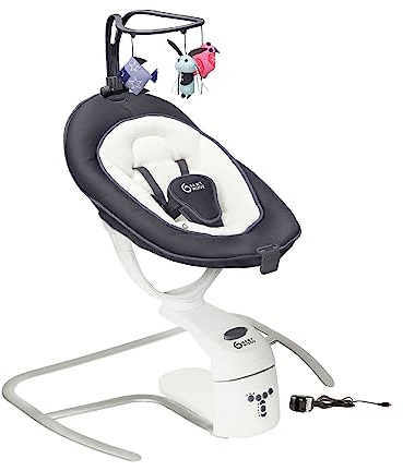 Babymoov Babyschaukel Swoon Motion Zink - inkl. 8 Melodien, 360° Sitzfläche, verstellbare Rückenlehne und Bewegungsmelder, 1 Stück (1er Pack)