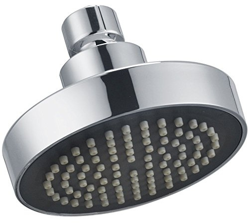 KES Regendusche Duschkopf Solardusche Brausekopf Duschbrause Dusche Ersatz Kopfbrause Regenduschkopf Rund Einbauduschkopf Schwenkbar Anti-Kalk-Düsen Poliert Chrom, J335S4-CH