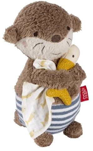 Fehn Badetier Otter Theo – Schwimmendes Stoff-Badewannenspielzeug für Abwechslung und fröhlichen Badespaß, für Babys und Kinder ab 0+ Monaten