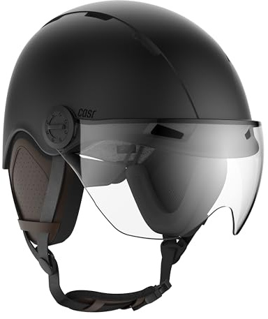 CASR Style Fahrradhelm Erwachsene Damen Herren | Mit Visier, abnehmbaren Ohrpolstern, atmungsaktivem Design und verstellbarer Passform für hohen Komfort im Alltag