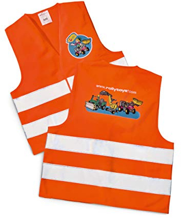 Rolly Toys Sicherheitsweste (rollySavety vest; Kinder Warnweste; Sicherheitsweste orange; 2x Reflektoren) 558698, 46x43x1 cm
