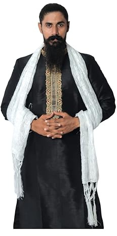 Lady Dwiza Indian Traditional Kurta Sherwani Dupatta Shawl Scarf For Men (Only Dupatta)