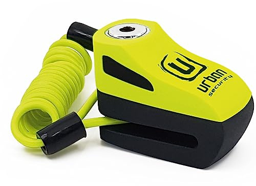 Urban UR955Y Bremsscheibenschloss mit Erinnerungskabel, Universal Motorrad Scooter Roller Fahrrad