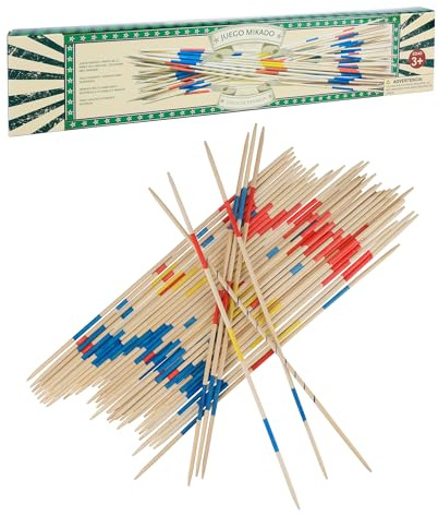 Mikado Stäbchen Spiel Set mit 41 Stöcken – Pick Up Sticks für Kinder Jungen Mädchen, Geschicklichkeit & Konzentrationstraining, Ideal für Familienspiele, Reisen und Geschenke