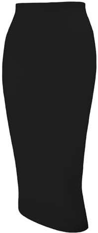 Tapata Damen Bleistiftrock Midi Kurz Hohe Taille Stretch Figurbetont Rock Business mit Schlitz Bleistift Rock Knielänge