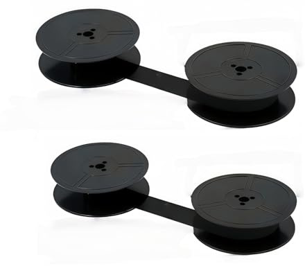 2 Stück Schreibmaschinenband,10M Farbband Schreibmaschine für DIN 2103,DIN 32755 langlebiges Farbband für klare Druckergebnisse, einfache Installation, schwarz