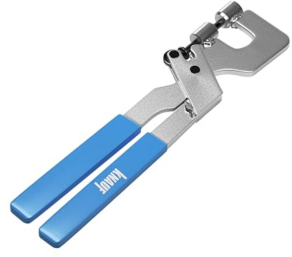 Knauf Stanz-Zange für Metall – Krimper-Zange zum Verkrimpen von Metall-Profilen mit austauschbarem Stempel, Krimp-Zange mit Stopper zwischen den Griffen