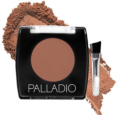 Palladio Augenbrauenpuder für die Augenbrauen, Sanftes und natürliches Augenbrauenpuder mit Jojobaöl und Shea-Butter, Hilft dabei, die Augenbrauen zu verbessern und zu definieren, Auburn