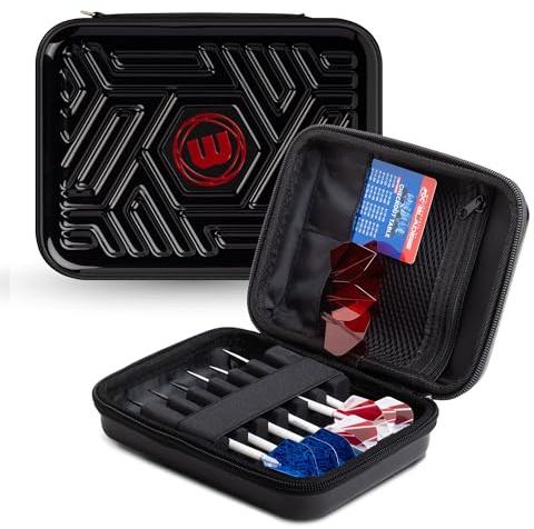 WINMAU Armor G2 Darts-Geldbörse - Schwarz Das Dartcase bietet Platz für vollständig montierte Darts und Zubehör - Stoßfest, extrem langlebig und sicher