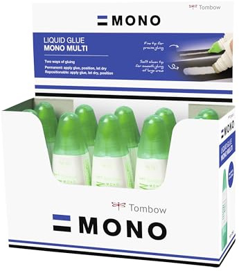 Tombow PT-MTC-10P Flüssigkleber Multi Talent mit zwei Spitzen, 10er-Pack | Starker Papierkleber mit Doppelspitze für Schule & Basteln, Klebstoff flüssig, säurefrei für Fotos