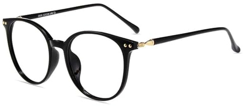 Firmoo Blaulichtfilter Brille ohne Sehstärke für Damen/Herren, Anti Blaulicht UV Schutzbrille, TR Vollrandbrille gegen Augenbelastung Entspiegelte Nerdbrille Schwarz