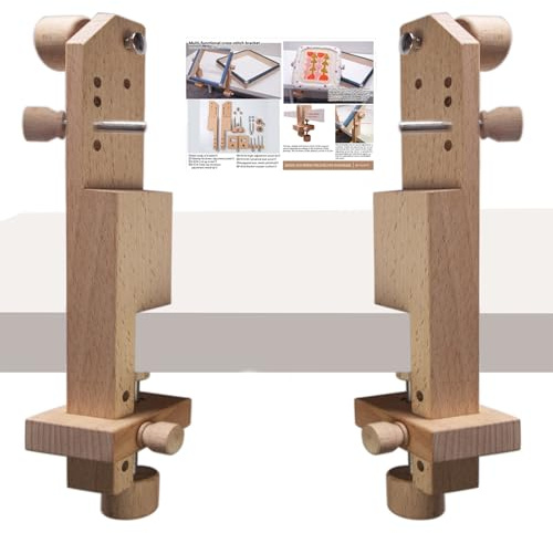 LUCKGONI Verstellbarer Stickständer mit Stickrahmen, Desktop-Nährahmenständer, freihändiger Handarbeitsständer zum Sticken