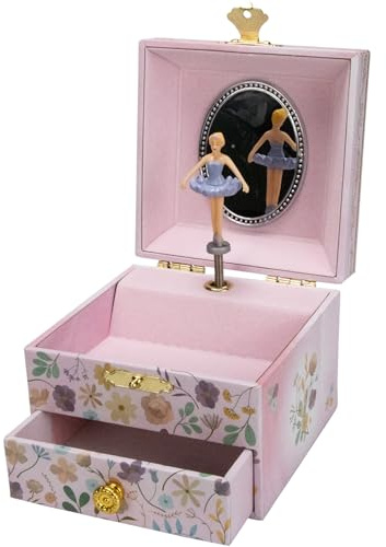 GICO Ballerina Schmuckkästchen für Mädchen mit Schublade Spieluhr - 92071