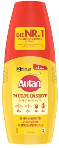 Autan Multi Insect Pumpspray, Multi-Insektenschutz vor Mücken, Stechfliegen und Zecken, Travel Essentials, 1er Pack (1 x 100 ml)