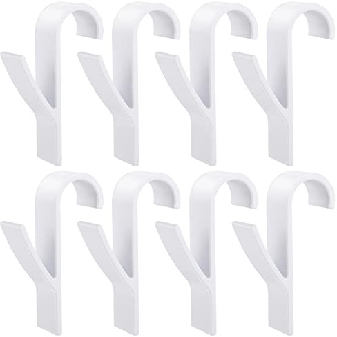 Fentar 8stk Haken für Handtuchheizkörper, Weiß Handtuchhaken Handtuchhalter | ABS Kunststoff Handtuch Halter für Heizung Badheizkörper, Bademantelhaken für Alle Standard Heizkörper Rundheizkörper