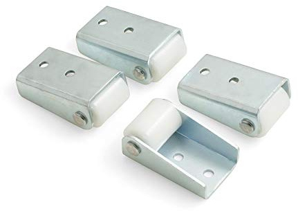 Design61 4x Kastenbockrollen Möbelrolle mit harter Lauffläche Ø 16x B 20 mm