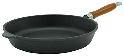 KRÜGER Eisenguss-Pfanne Rustica, Emaile, Ø 28 cm, Schwarz