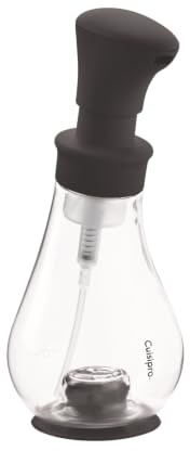 Cuisipro Schaum Seifenspender Schwarz 390 ml, Pump-Schaumspender Seife mit 75% weniger Seifenverbrauch, rutschfester Spülmittelspender Küche mit Saugnapf, wiederbefüllbarer Seifenspender Kunststoff