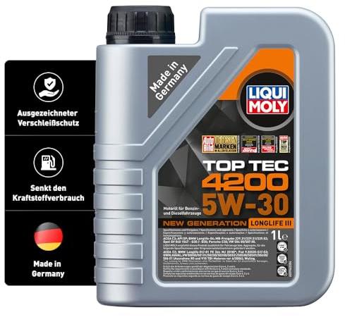 LIQUI MOLY Top Tec 4200 5W-30 New Generation | 1 L | Synthesetechnologie Motoröl | Art.-Nr.: 3706