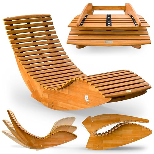 Casaria® Sonnenliege Klappbar Wetterfest Holz 160kg Belastbarkeit Pflegeleicht FSC®-Zertifiziert Akazie Garten Balkon Sauna Liege Holzliege Relaxliege 195x60cm